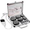 Limershow Set di 9 pietre calde professionali per massaggi, set di riscaldamento elettrico portatile Hot Stone Massaggio Set di pietre calde in basalto, per massaggiatori e relax e trattamento SPA
