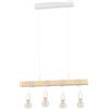 Eglo Leuchten my light Lampadario Townshend a 4 luci con trave di legno e bianco stile nordico 4XE27 43704/20