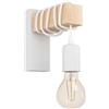 Eglo Leuchten my light Applique Townshend con trave di legno e bianco stile nordico 1XE27 43706/20