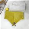 Fiori Di Lena Runner in Velluto con Spilla Gioiello 140x40 Giallo