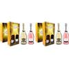 Sant'Orsola - Set Vino Cuvèe Prestige Blanc de Blancs e Rosè 12%, da Prestigiosa Uva Italiana, Gusto Dolce con Note Fruttate e Aromatiche, 2x750 ml (Confezione da 2)