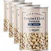 by Amazon Fagioli Cannellini In Acqua, 400g (Confezione da 4)