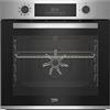 Beko BBIE12300XFP b300 - Forno da incasso con 8 tipi di riscaldamento, volume 72 l, display multifunzione, tasti sensore, autopulente pirolitica, AeroPerfekt, pulizia SteamShine, nero/acciaio