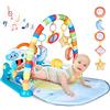WYSWYG Palestrina Neonato Multifunzione - Palestrina Neonati Montessori, Tappetino Gioco con Musica & Luci - Giocattolo Educativo per Neonati & Bambini piccoli 0-3-6-12 Mesi -Blue