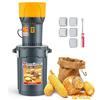 Moongiantgo Mulino Elettrico per Cereali 1300W Macina Cereali Elettrico, Macinatore per Spezie, Secchio e Tramoggia Staccabili da 25L, con 5 Setacci e 1 Chiave a Bussola per Domestico/Agrario (25L)