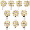 Qasim 10x G4 Lampadine a LED bianco caldo non dimmerabili 5050 12SMD 110 ° Angelo del fascio delle stalle Camper Trailer sostituzione Motorhome Marine per Alogeni DC 12V