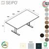 SEIPO T-LEG tavolo riunione LINEARE P. 900 monobloco struttura metallica gambe a T Seipo TL.0800 01 02