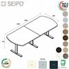 SEIPO T-LEG tavolo riunione OVALE P. 900 composto 2 pezzi struttura metallica gambe a T Seipo TL.0813 14