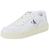 Calvin Klein Jeans Chunky Cupsole Low Lth Ml Meta Yw0yw01410, Scarpe da Ginnastica Donna, Bianco Bright White Creamy White, 39 EU