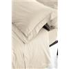 Catherine Lansfield Sateen Natural Set lenzuolo sopra + 2 federe + lenzuolo con angoli 240 x 280 + 50 x 85 (2)+160 x 200