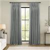 HPD Half Price Drapes Tende oscuranti per camera da letto vintage testurizzate in finta seta, tende plissettate francesi per soggiorno (1 pannello), 63 x 248 cm, grigio tempesta
