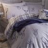 Catherine Lansfield Stags Navy Parure Copripiumino 160x220+50x80 e lenzuolo con angoli 90x200 bianco