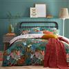 furn. Set copripiumino matrimoniale Forage, cotone, poliestere, verde acqua, 703FORA/D02/TEA