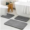 Sentidos Tappeto da Bagno Antiscivolo, Morbido, Assorbente, Lavabile in Lavatrice, Ideale per Vasca, Doccia e Cucina, 60x100 cm - Grigio