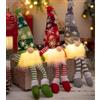 Axijobs 3 decorazioni natalizie a forma di gnomo di Natale con luce LED, decorazioni natalizie a forma di gnomo, decorazione natalizia con illuminazione (strisce)