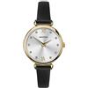 Sekonda 2784 - Orologio da donna placcato oro, con cinturino in pelle nera
