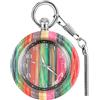Tiong Orologi da tasca in legno al quarzo per gli uomini fatti a mano colorato in legno di bambù orologio da tasca analogico al quarzo da uomo e confezione regalo, Colorato, Retrò