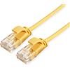 ROLINE 21.15.3920 Cavo di rete RJ45, cavo patch CAT 6a U/UTP 0.15m giallo
