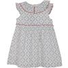 Gocco Vestido con Estampado de Ramitas Vestito, Bianco, 9-1 Anni Bambina