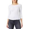 Tommy Hilfiger Donna Maglietta Maniche Lunghe 1985 Slim Sub Basic, Bianco (Th Optic White), XL