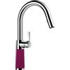 Schock 555120BRY Rubinetto Cucina SC-520 Berry - Rubinetto colorato ad alta pressione CRISTADUR con beccuccio estraibile