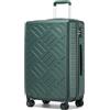 Supercase 64,5cm Valigia Media Rigida Leggero da Trasportare Trolley Medio Rigido con Ruote e Serratura TSA,Verde