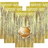 Eowppue Tenda Lametta Oro Scintillante, 5 Pezzi, Tende Lametta con Frange in Lamina, Piene e Luminose, per Matrimonio, Fidanzamento, Doccia della Sposa, Compleanno, Festa di Addio al Nubilato