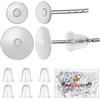 Beebeecraft 1 Scatola 800 Pezzi 316 Gradi Acciaio Chirurgico Orecchini Perni Piatti con Farfalla Orecchini Posteriori per Orecchini Creazione Risultati (Vassoio: 4/6mm)