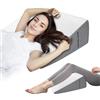 YARVPUV Cuscino a Cuneo,Cuscino Antireflusso Ergonomico,Cuscino a Cuneo Ortopedico in Cotone per Letto e Divano, Cuscini da Lettura, Supporto per Schiena e Rialzo Gambe,Rimovibile e lavabile