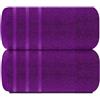 TEXTILESY Confezione da 2 teli da bagno super jumbo di alta qualità, 100% cotone pettinato egiziano, 100 x 200 cm, 600 g/m², asciugamani da bagno super morbidi (cotone, viola)