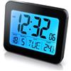 Bearware Sveglia da Comodino, Sveglia Digitale da Comodino, con Temperatura LED Grande Schermo e Data e Giorno, Snooze, Sveglia da viaggio Digitale per Bambini Adulti Camera da Letto Home Office