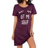 Uniexcosm Camicia da Notte Donna Maniche Corte Estiva Cotone Camicia Notte Estiva Donna Pigiama di Cotone Donna Blu Cobalto XL