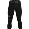 Under Armour UA HG 3/4 Legging, Pantaloni Uomo, Black / White, S