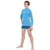 SEAC T-Sun Long Kid, Maglia Protettiva Rash Guard per Snorkeling e Nuoto Anti UV Unisex Bambini, Azzurro, 5 Anni