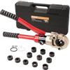 TEENO Pinza a Crimpare per Tubi Φ15-32mm TEENO, 12 Matrici Crimpatrice Professionale, Pinza per Multistrato per Crimpatura in Rame 15.18.22.28mm per Tubi Idraulici Strumento e PEX-AL-PEX TH/V 16.20.26.32mm