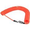 SRJQXH Tubo Aria Compressa Spirale 6 Metri, PU Antideflagrante Tubo con 1/4 Connettore, Diametro 5 × 8 mm con Attacco Rapido, Accessori Compressore Aria (Arancione)