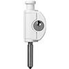 Abus Ftr70 W Al0125 Serratura con Blocco, Blocco Finestre con Chiavistello In Acciaio Inox, Chiusura a Chiave, Livello di Sicurezza: 4, 73401, 40 Mm, Bianco