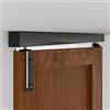 BONIKLUBA Binario per box da 91,4 cm/91,4 cm, binario per binario a due ante scorrevoli, kit di montaggio a soffitto, adatto a porte singole larghe fino a 88,9 cm (porta non inclusa) (91,4 cm)