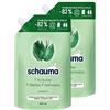 Schauma Shampoo 7 ricariche di erbe (800 ml), shampoo per capelli dona alla struttura dei capelli una leggera freschezza, shampoo fresco per capelli da normali a rapidi, 2 x 800 ml