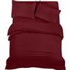 Utopia Bedding Set Copripiumino da 4 Pezzi - Copripiumino 200x200cm, Lenzuolo con Angoli 135x190cm, Federe 50x75cm - (Bordeaux, Matrimoniale)