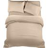 Utopia Bedding Set Copripiumino da 4 Pezzi - Copripiumino 200x200cm, Lenzuolo con Angoli 135x190cm, Federe 50x75cm - (Beige, Matrimoniale)