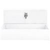 KAM Lavello In Pietra Ricostruita Da Giardino Con Frontale 70x35x40,5 Q-Madrid XL Bianco KAM