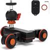 LOCADENCE 3 Ruote Telecamera Motorizzato con Motorizzato con Remoto, Velocità Regolabili e Modalità Mini Cucciolo di Binario Elettrico Motorizzato, Carrello per Auto per Camion
