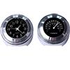 Asyduey 2PCS Orologio al Quarzo da Moto e Termometro 7/8 Pollici Orologio da Manubrio Bici Impermeabile Accessori Universali in Alluminio