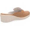 Soffice Sogno Sabot in pelle con catena e zeppa