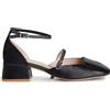 CafèNoir Ballerine in pelle con cinturino e tacco 4 cm