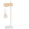 Eglo Leuchten my light Lampada da tavolo Townshend con trave di legno e bianco stile nordico 1XE27 33163/20