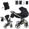 Junama Passeggino TRIO Diamond S 02 Nero e Oro - 2in1 3in1 4in1 + ombrellino (2 in 1)