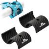 Lunaanda Set di 4 Spessore Manubrio Bici, 25,4 su 31,8 mm, Riduttore per Manubrio Bici, Conversione Foglio Manubrio, Design della Copertura Ondulata, per Manubrio della Bici (Nero)