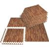Generic Tappeto da fitness a puzzle - set di 4 pezzi | 60x60cm | superficie di protezione per pavimenti | materassino per palestra, workout, ginnastica | tappetino Gym LEGNA (ROVERE SCURO, 60cm x 60cm)